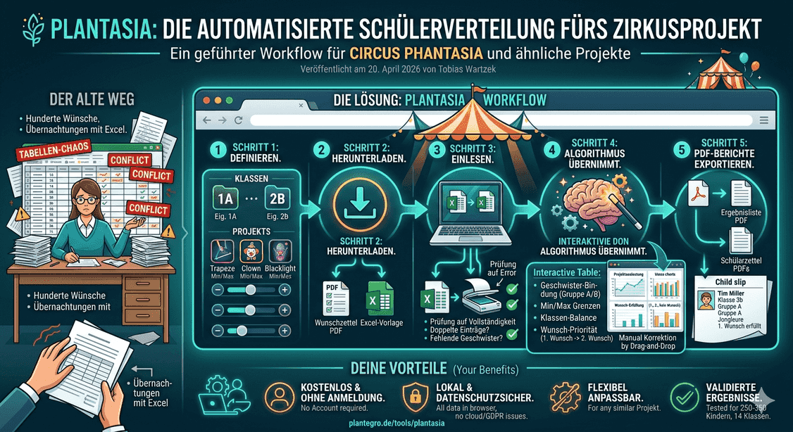 PlanTasia: Wie wir die Schülerverteilung fürs Zirkusprojekt automatisiert haben